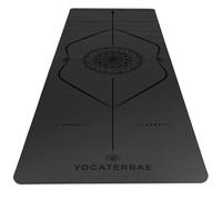 Tapis de yoga noir pu-caoutchouc mandala