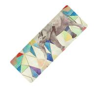 Tapis de yoga pliable imprimé éléphant en caoutchouc naturel antidérapant, avec sac de transport tapete para ejercicio 180,3 x 66 cm pour la maison