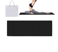 Tapis de yoga pliable - Tapis de yoga pliable de 6 mm d'épaisseur - Résistant aux déchirures - Avec sac de rangement pour entraînement en studio, voyage, activités