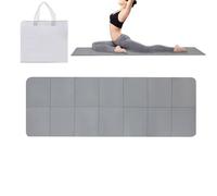 Tapis de yoga pliable - Tapis de yoga pliable de 6 mm d'épaisseur - Résistant aux déchirures - Avec sac de rangement pour entraînement en studio, voyage, activités
