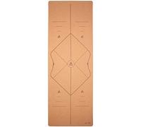 Tapis de yoga Pro Comfort en liège, extra large, 200 x 66 cm, avec marquages d'alignement, sangle de transport et sac de yoga inclus