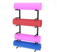 Tapis De Yoga Rack roulettes Murales Support Exercice De Rythme Equipmen Organisateur Suspendu Sangle De Yoga Bandes De Résistance Chaînes Cordes à Sauter Gym Entraînement, Black 6 Layers