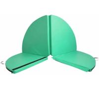 Tapis de yoga rond pour adultes, design pliable pour un rangement facile, idéal pour la salle de sport à domicile, le studio et les entraînements de pole dance