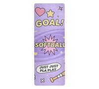 Tapis de yoga Softball Just Play violet pour yoga chaud pour l'exercice imprimé, antidérapant, tapis de yoga chaud antidérapant avec sac tapete para ejercicio 180,3 x 66 cm