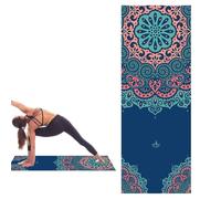 Tapis de yoga - Taille du tapis de serviette en microfibre - Antidérapant - Serviette de yoga chaude super absorbante pour l'entraînement, le fitness, le pilates, les entraînements