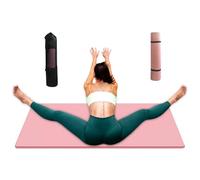 Tapis de Yoga,Tapis d Entraînement Antidérapant 15mm avec Sac de Rangement | d'Entraînement avec Sangle de Transport,pour Femmes Exercice au Sol Étirement Forme Dedans