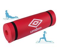 Tapis de yoga Umbro - 190 x 58 x 1 CM - avec sangle de transport - Extra souple et 1 CM d'épaisseur - Tapis de fitness antidérapant - Rouge
