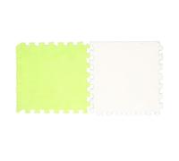 Tapis de Zone de Carreaux de Mousse, Bloc de Couleur en Mousse Découpable 10 Pièces Tapis de Carreaux Moelleux Tapis de Jeu en Peluche pour le Salon (Vert Fluo Blanc)
