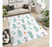 Tapis de Zone Dinosaure - Tapis Mignon dessiné dessiné Parc de Dinosaures Tapis Tapis géométrique Moderne pour Enfants Tapis d’Animaux dessiné (160x230cm)