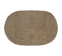 vidaXL Tapis en jute Naturel et Noir 300 x 300 cm