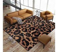 Tapis De Zone Modèle 3D Léopard Brun Matériau En Polyester Tapis Antidérapant Facile À Nettoyer Chambre D'Enfant Cuisine Bureau Salon Hall Couloir Chambre Salle De Jeux Salle De Bain Tapis De Po -0K9Y