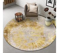 Tapis de zone ronde classique pour salon Chambre à coucher Or Court Pile Grand tapis 80cm 100cm 120cm 140cm 160cm 180cm 200cm 200cm Chaise de chaise de chaise de yoga (Size : Diamètre 120cm)