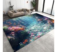 Tapis De Zone, Tapis 3D Monde De La Vie sous-Marine Imprimé Décor À La Maison Antidérapant Doux, Tapis pour Chambre d'enfant - Polyester Doux Au Toucher Facile À Nettoyer 80 X 160 Cm -348230327547