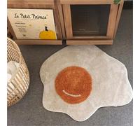 Tapis de Zone Tapis de Forme irrégulière Douce Couverture d'oeuf Lavable Chambre Salon Salle à Manger Cuisine Salle de Bains Tapis antidérapant(70x90cm)