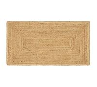vidaXL Tapis de Zone Beige 60 x 110 cm Jute, Tapis en Jute Fait Main, Pliable, Style Rustique, déco écolo, entrée en Beige, Charme Polyvalent