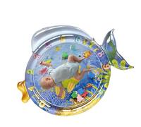 Tapis d'eau Belly Time - Tapis de jeu gonflable pour bébé sur le ventre, coussin d'activité sensorielle aquatique étanche avec des formes flottantes lumineuses, jouet rampant doux pour le développemen