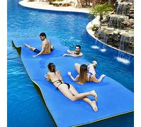 Tapis d'eau flottant, 3 couches en mousse XPE pour piscine, rivière, lac et océan, matelas en mousse enroulable