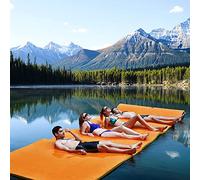 Tapis d'eau flottant, 3 couches en mousse XPE pour piscine, rivière, lac et océan, matelas en mousse enroulable