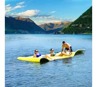 Tapis d'eau Flottant pour Piscine Tapis Enroulable À 3 Couches pour Radeau d'eau Durable pour Parcs Aquatiques, Piscines, Lacs,Jaune,4.5mX1.8mX3.3cm