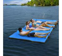 Tapis d'eau Flottant pour Piscine Tapis Enroulable À 3 Couches pour Radeau d'eau Durable pour Parcs Aquatiques, Piscines, Lacs,Bleu,5.5mX1.8mX3.3cm