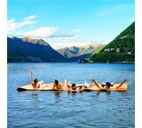 Tapis d'eau Flottant pour Piscine Tapis Enroulable À 3 Couches pour Radeau d'eau Durable pour Parcs Aquatiques, Piscines, Lacs,Orange,2.7mX1.8mX3.3cm