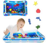 Tapis D'eau Gonflable pour Bébé,Tapis de Jeu D'eau pour Bébé,Jouet Bebe Tapis Eau,Cadeau pour Bébés et Tout-Petits 3 6 9 12 Mois(A)