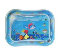 Tapis d'eau pour bébé, tapis d'eau sensoriel,Tapis de jeu en PVC sur le thème de avec de l'eau de poisson - Grand tapis rampant rempli d'eau pour, coussin sensoriel interactif à eau épaisse pour le r