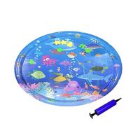 Tapis d'eau pour bébé - Tapis rafraîchissant pour animal domestique | Tapis de refroidissement interactif pliable lavable pour extérieur et intérieur pour jouer à l'eau, chiot et chat