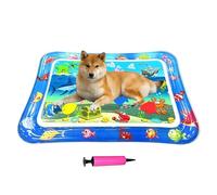 Tapis d'eau pour Chat, 66 cm x 47 cm Coussin d'eau Gonflable pour Chats, Plateau Grattoir Antidérapant Jouet Rafraîchissant Imperméable pour Intérieur Voyage Extérieur