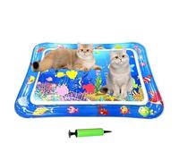 Tapis d'eau pour Chat | 66x47 cm Tapis Sensoriel Gonflable À Eau pour Animaux,Coussin rafraîchissant interactif Plateau Anti-dérapant Griffoir Jouet pour Chaton et Chiot d'intérieur et d'extérieur