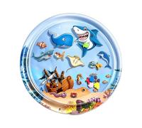 Tapis d'eau pour Chat,Coussin Rafraîchissant Gonflable avec Motif Poisson Flottant | Tapis Sensoriel pour,pour Activités de Chasse et de Tapotement, Chiens, Chiots, Animaux, Intérieur, Salon