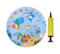 Tapis d'eau pour chat - Lit sensoriel rempli d'eau, tapis de refroidissement gonflable avec pompe épaisse et étanche pour chiens, animaux domestiques