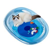 Tapis d'eau pour chat, tapis de refroidissement pour chien, jouet sensoriel portable avec poisson flottant, étanche, BPA, design économique pour cage et niche, lit M25,1 x 50 x 1 cm, longueur 76,2 x