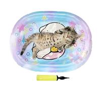 Tapis D'eau Pour Chats, Lit À Eau Pour Chats | Toy Du Tapis D'eau De Chat Sensoriel | Rectangle Gonflable Épaissis De Refroidissement Pliable Tamp D'exercice Interactif Pour Chiens, Minou, Usage Extér