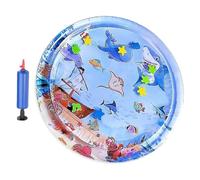Tapis d'eau pour chats | Tapis de jeu coloré pour avec gonfleur gonflable pour animaux de compagnie, lit de jeu sensoriel portable pour temps chaud, utilisation en extérieur