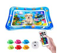 Tapis d'eau pour les chats Coussin Interactif Anti-Griffes avec Lumière | Tapis à Capteur d'Eau pour Animaux Utilisation en Intérieur et Extérieur Jardin Été Piscine Exercice et Activité