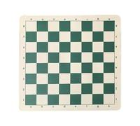 Tapis d'échecs de tournoi - Cuir synthétique - 34 x 34 cm - Échiquier enroulable - Pratique - Échiquier portable - En cuir synthétique - Pour jeux de jardin familial, voyages et utilisation à la
