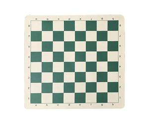 Tapis d'échecs de tournoi - Cuir synthétique - 34 x 34 cm - Échiquier enroulable - Pratique - Échiquier portable - En cuir synthétique - Pour jeux de jardin familial, voyages et utilisation à la