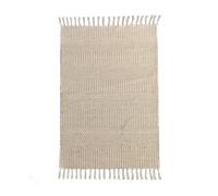 Tapis déco à franges en jute et coton 140x200cm