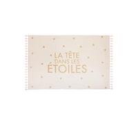 Atmosphera for Kids - Tapis Déco à Franges "Etoilés" 60x90cm Or