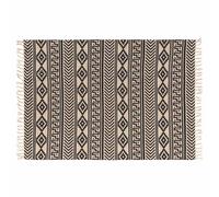 Tapis Déco à Franges "Manille" 120x170cm Noir
