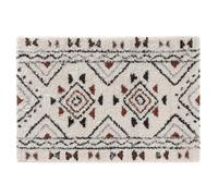 Douceur d'Intérieur Tapis déco Saharienne à motifs Rectangle 60 x 110 cm Beige Polypropylène
