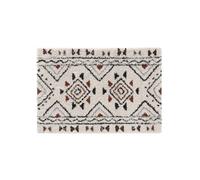 Douceur d'Intérieur Tapis déco Saharienne à motifs Rectangle 60 x 110 cm Beige Polypropylène