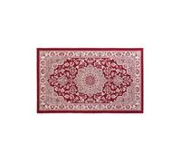 Douceur d'Intérieur – Tapis déco Cherine – Viscose tissée – 68 x 110 cm – Rouge