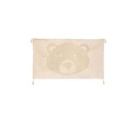 Atmosphera Tapis de chambre Ourson en coton Effet 3D Pompons 90 x 60 cm