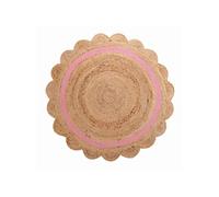 Tapis Déco Enfant Rond "Rosaly" 90cm Beige