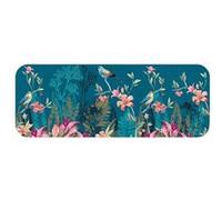 Tapis Déco Imprimé "Alouette" 45x120cm Bleu
