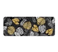 Tapis Déco Imprimé "Blue Bay" 45x120cm Noir