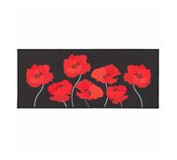 Douceur d'Intérieur, Tapis Rectangle (50 x 120 cm) Coquelicots Rouge, Imprimé Digital