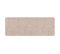 Tapis Déco Imprimé "Modul" 45x120cm Naturel & Blanc